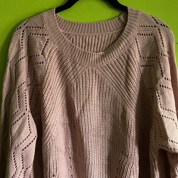 NWT Cupshe Mauve Cable Knit Sweater Size XL - Picture 2 of 5